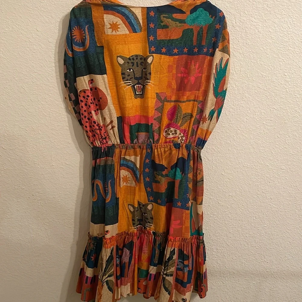 Farm Rio for Anthropologie Feline dress . Size M . Excellent condition - Picture 4 of 7